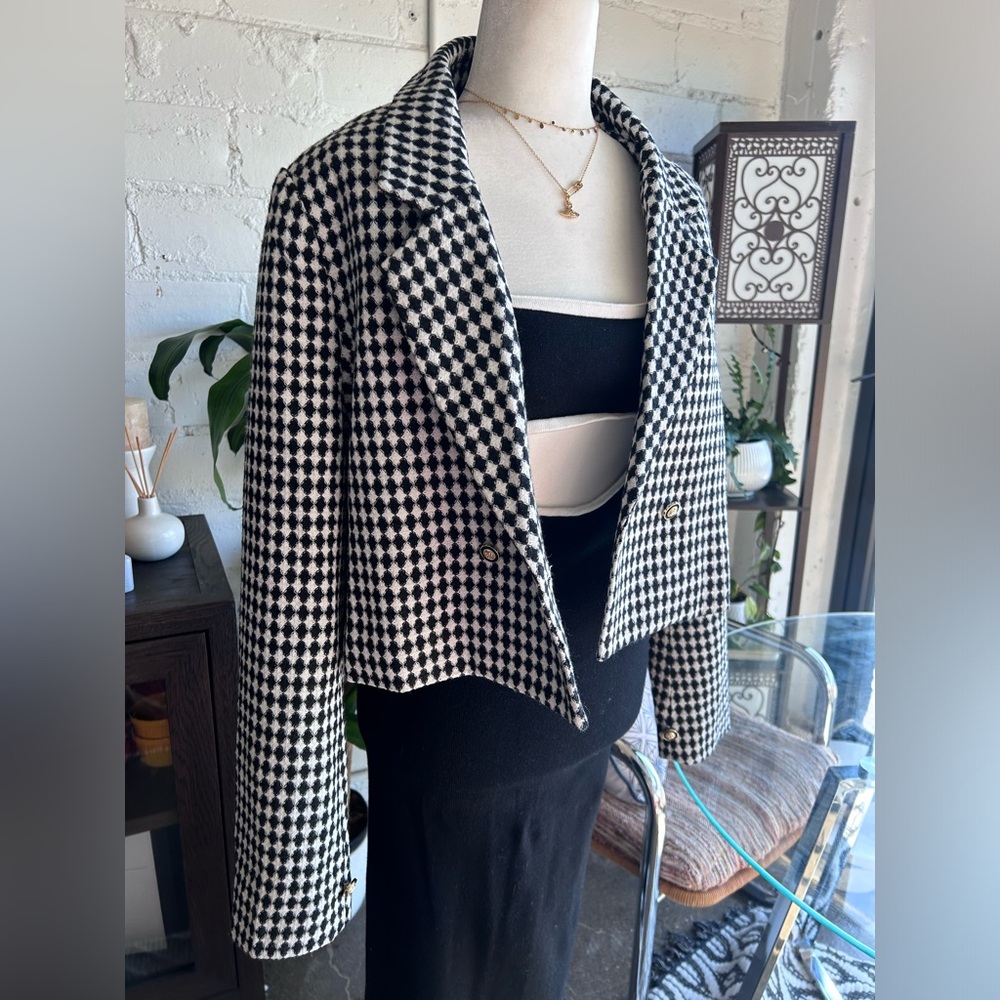 Lulus Checkered Blazer